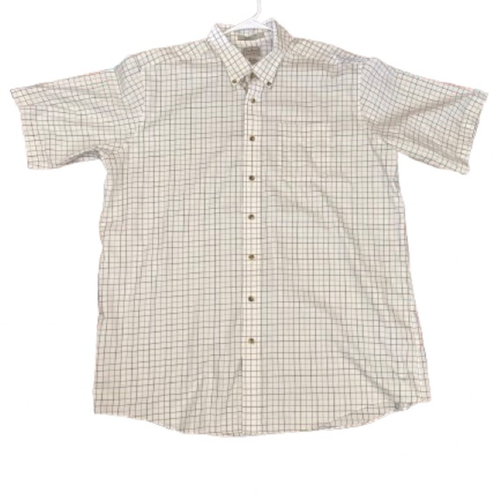 ✨L.L. Bean Tall Traditional Fit Men’s Wrinkle Free Blue Plaid Shirt Size XXL